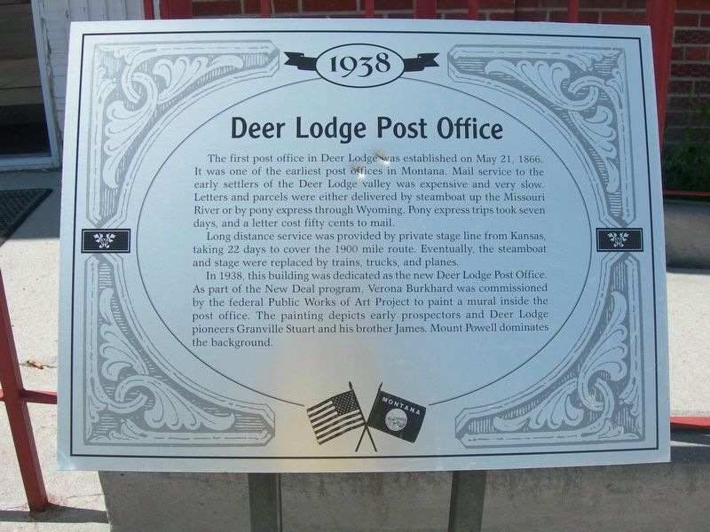 Deer Lodge Post Office Marker. Click for full size. Deer Lodge Post Office Marker image. Click for full size.