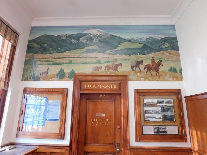 Deer Lodge Post Office Mural. Click for full size. Deer Lodge Post Office Mural image. Click for full size.