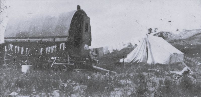 Marker detail: Fencing Camp on Horse Creek, 1937. Click for full size. Marker detail: Fencing Camp on Horse Creek, 1937 image. Click for full size.