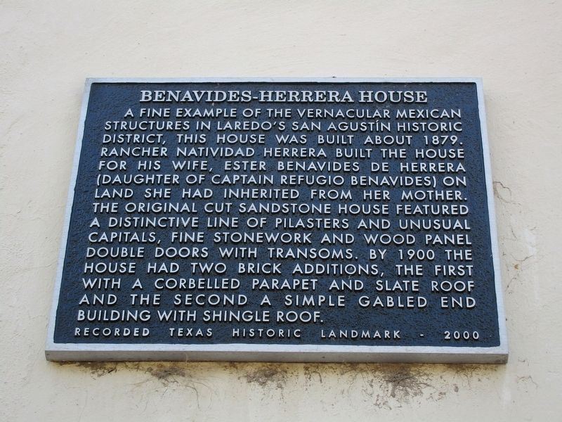 Benavides-Herrera House Marker image. Click for full size.