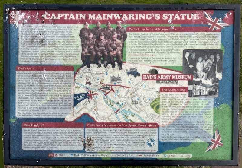 Captain Mainwaring's Statue Marker. Click for full size. Captain Mainwaring's Statue Marker image. Click for full size.