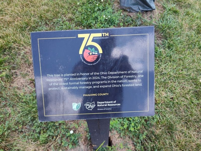 Ohio Department of Natural Resources 75th Anniversary Marker. Click for full size. Ohio Department of Natural Resources 75th Anniversary Marker image. Click for full size.