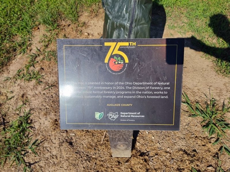 Ohio Department of Natural Resources 75th Anniversary Marker. Click for full size. Ohio Department of Natural Resources 75th Anniversary Marker image. Click for full size.