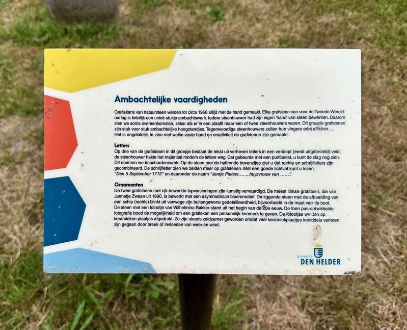 Ambachtelijke Vaardigheden / Craft Skills Marker image. Click for full size.
