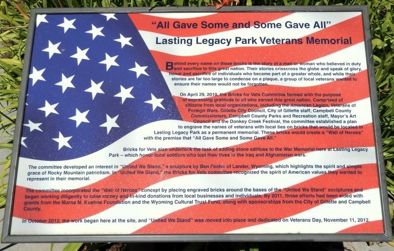 �All Gave Some and Some Gave All� Marker image. Click for full size.