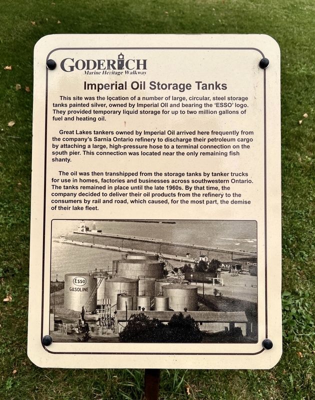 Imperial Oil Storage Tanks Marker image. Click for full size.