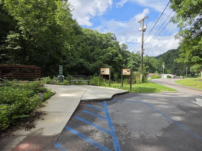 Hatfield Cemetery trailhead of Jerry West Hwy (WV Hwy 44) image. Click for full size.