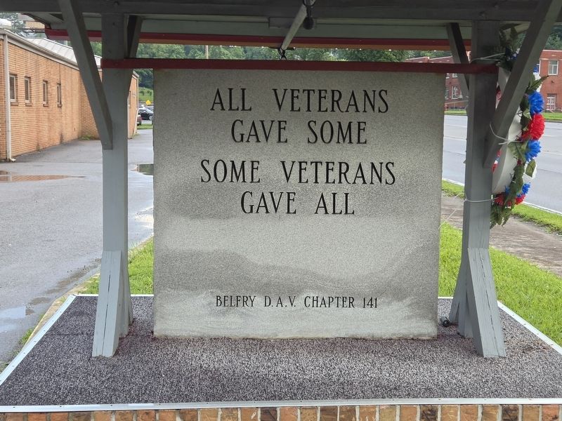 Belfry Veterans Memorial Marker image. Click for full size.