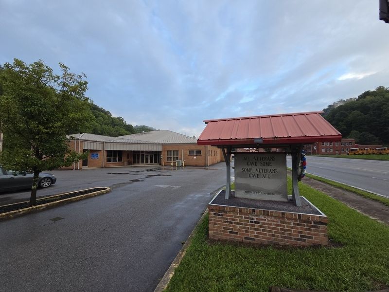Belfry Veterans Memorial. City Building/ Post Office in the background image. Click for full size.