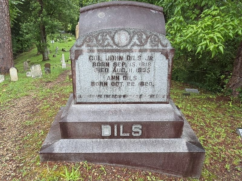 Gravesite of Col. John Dils, Jr, namesake of Dils Cemetery image. Click for full size.