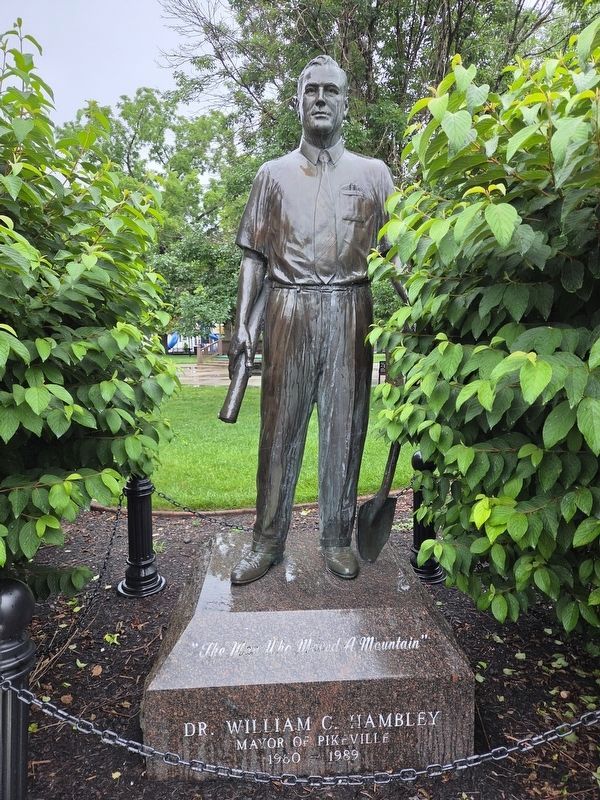 Dr. William C. Hambley statue at Pikeville City Park image. Click for full size.