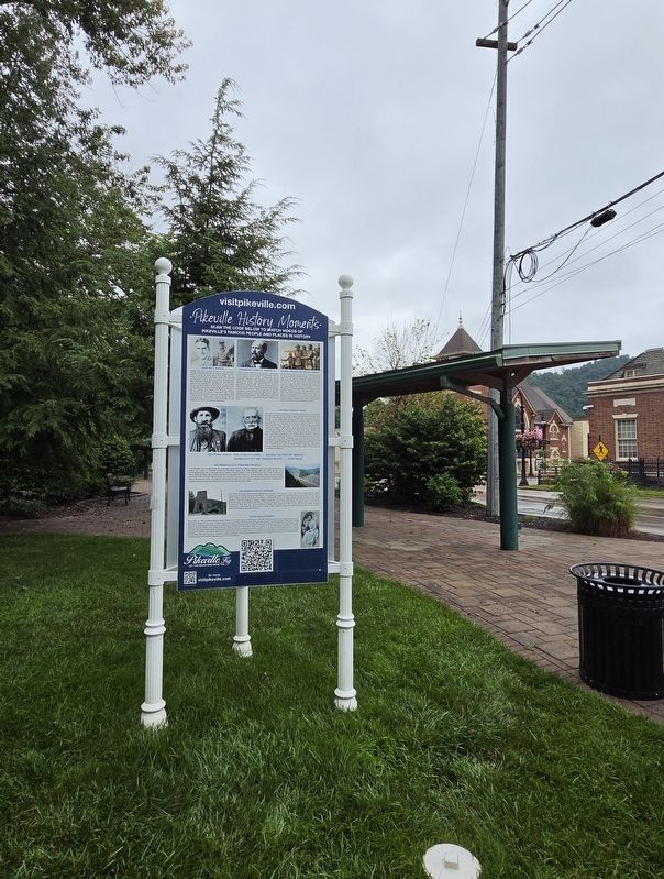 Wide wiew Pikeville History Moments Marker image. Click for full size.