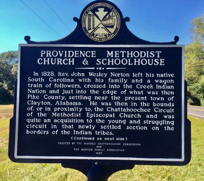 Providence Methodist Church & Schoolhouse Marker. Click for full size. Providence Methodist Church & Schoolhouse Marker image. Click for full size.