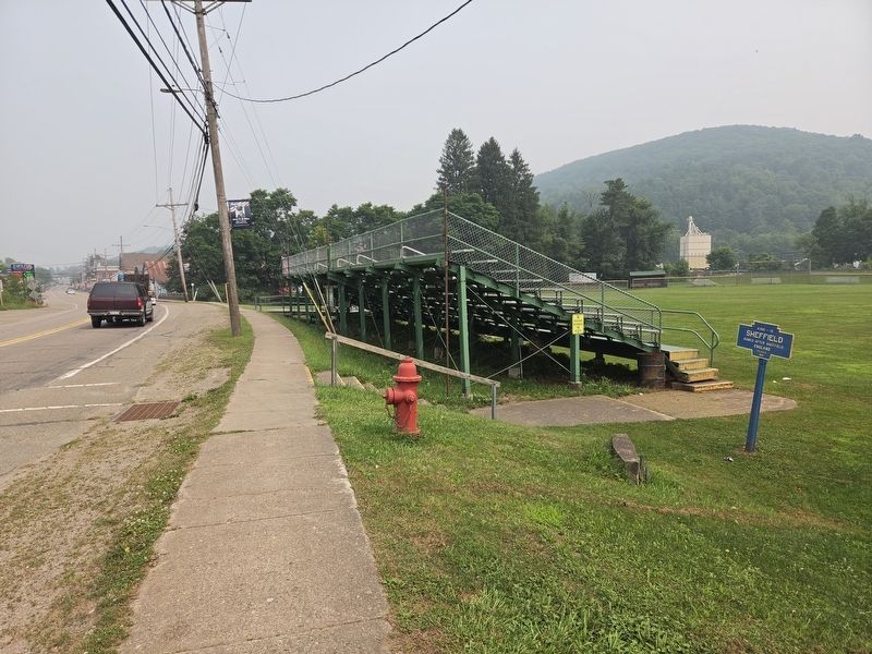 Sheffield Marker and Sheffield Playground/ Memorial Field. Click for full size. Sheffield Marker and Sheffield Playground/ Memorial Field image. Click for full size.