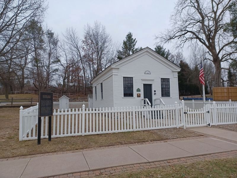 District No. 8 Schoolhouse and Marker. Click for full size. District No. 8 Schoolhouse and Marker image. Click for full size.