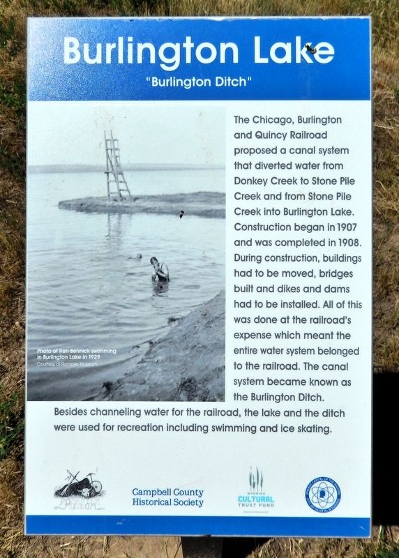 Burlington Ditch Marker. Click for full size. Burlington Ditch Marker image. Click for full size.
