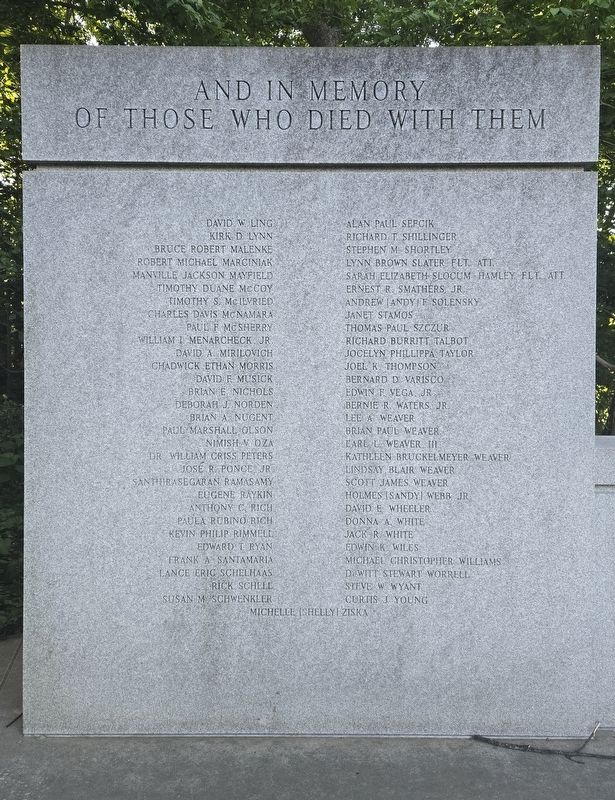 USAir Flight 427 Memorial. Click for full size. USAir Flight 427 Memorial image. Click for full size.
