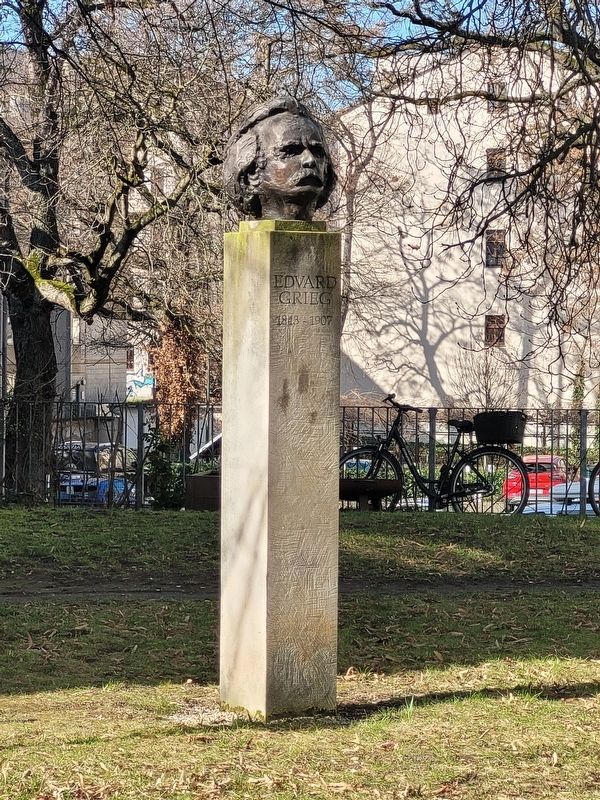 Grieg-Begegnungsstätte / Grieg Memorial Centre Marker. Click for full size. Grieg-Begegnungsstätte / Grieg Memorial Centre Marker image. Click for full size.