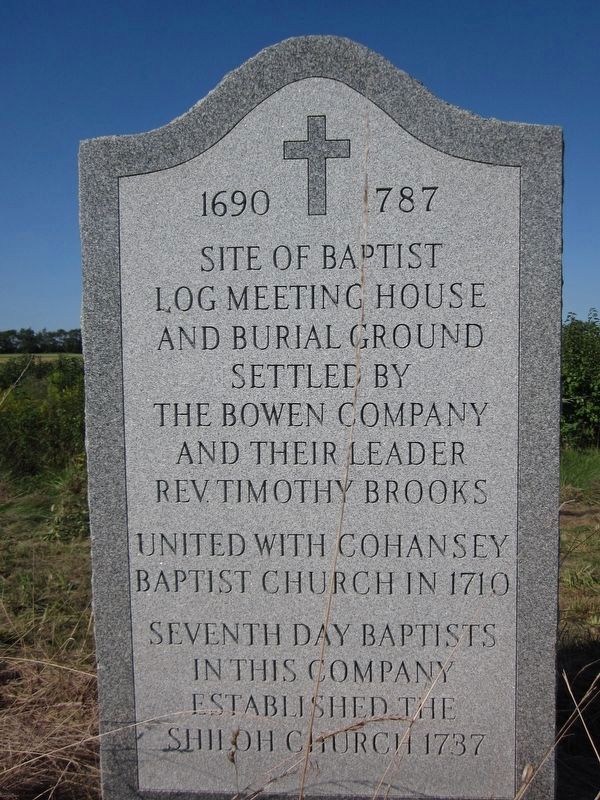 Baptist Log Meeting House Marker. Click for full size. Baptist Log Meeting House Marker image. Click for full size.