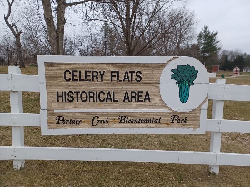 Celery Flats Historical Area Sign. Click for full size. Celery Flats Historical Area Sign image. Click for full size.