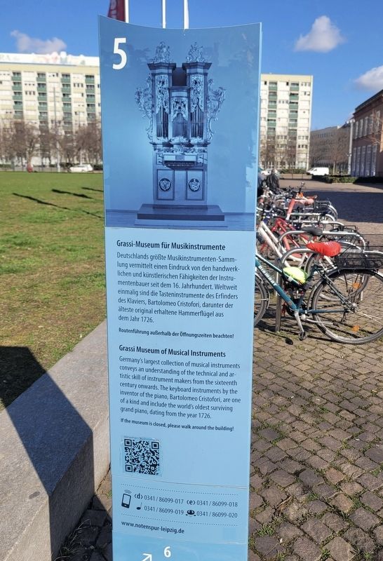 Grassi-Museum für Musikinstrumente / Grassi Museum of Musical Instruments Marker. Click for full size. Grassi-Museum für Musikinstrumente / Grassi Museum of Musical Instruments Marker image. Click for full size.
