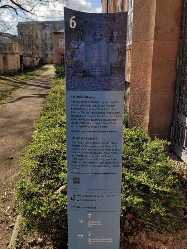 Alter Johannisfriedhof / Old St. John's Cemetery Marker. Click for full size. Alter Johannisfriedhof / Old St. John's Cemetery Marker image. Click for full size.