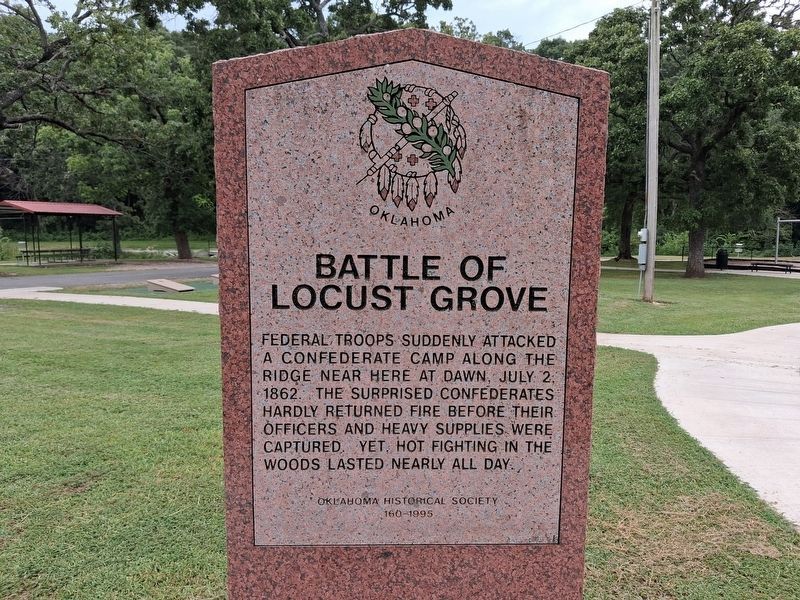 Battle of Locust Grove Marker. Click for full size. Battle of Locust Grove Marker image. Click for full size.