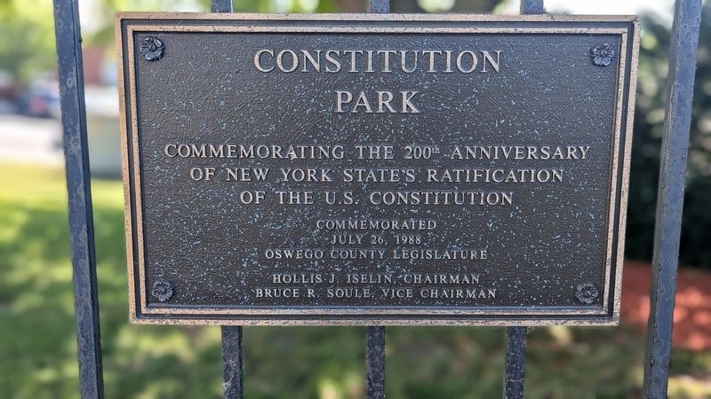 Constitution Park Marker. Click for full size. Constitution Park Marker image. Click for full size.