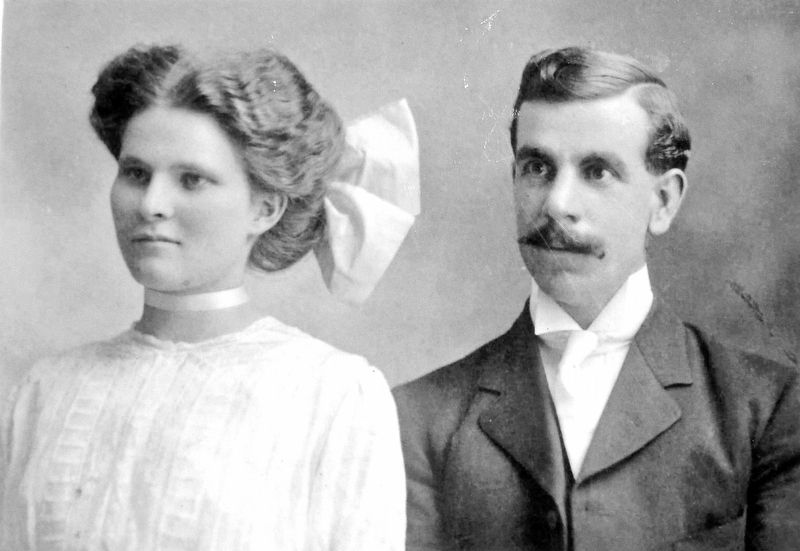 Marker detail: Florence & Fred Hicks, 1910. Click for full size. Marker detail: Florence & Fred Hicks, 1910 image. Click for full size.