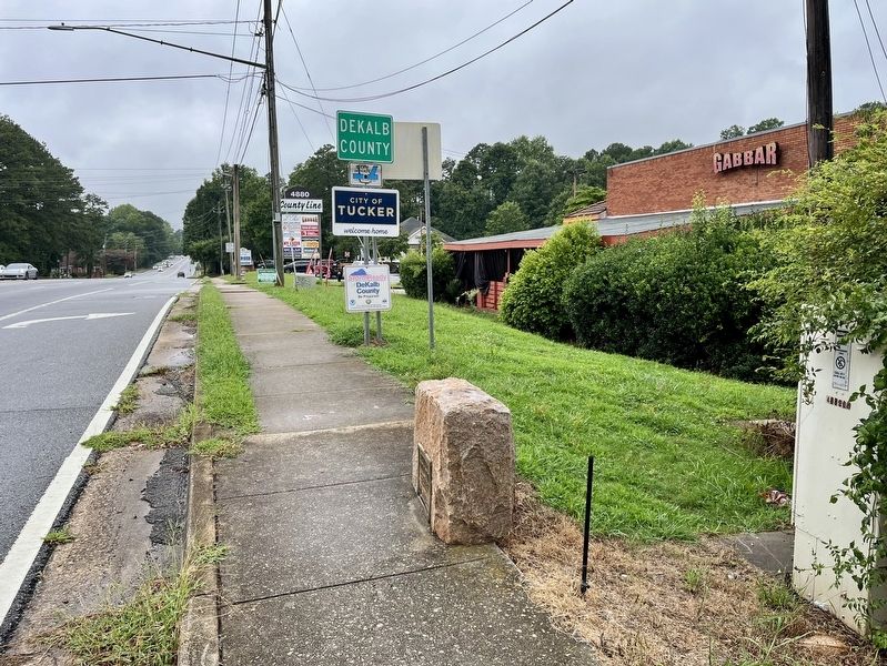 marker shown from the right side looking west into Tucker and DeKalb County. Click for full size. marker shown from the right side looking west into Tucker and DeKalb County image. Click for full size.
