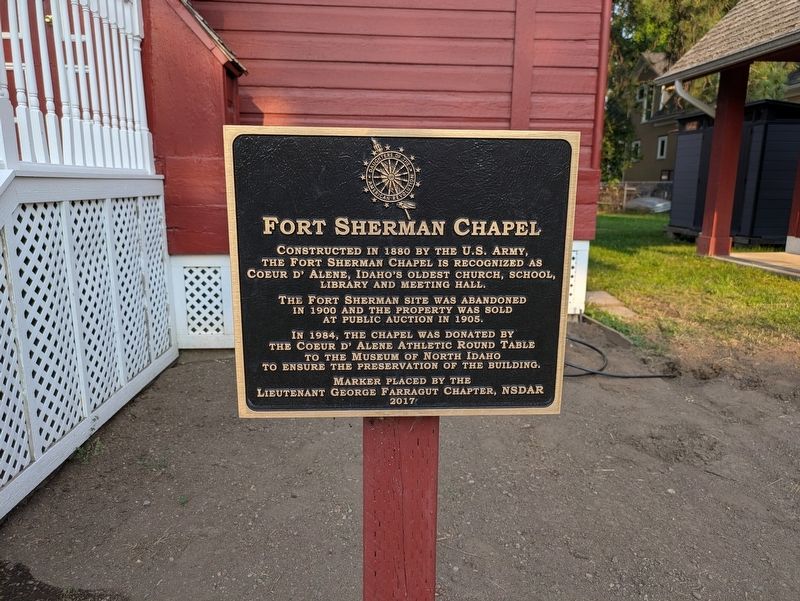 Fort Sherman Chapel Marker image. Click for full size.