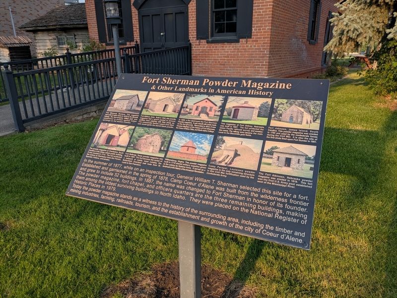 Fort Sherman Powder Magazine Marker. Click for full size. Fort Sherman Powder Magazine Marker image. Click for full size.