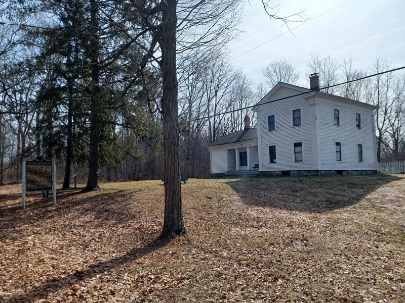 DeLano Homestead and Marker. Click for full size. DeLano Homestead and Marker image. Click for full size.