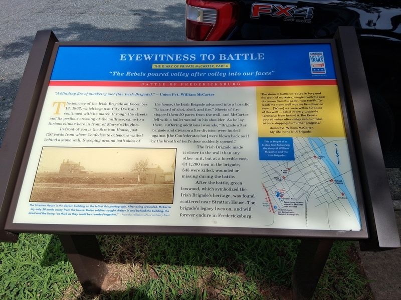 Eyewitness To Battle- The Diary of Private McCarter, Part 6 Marker. Click for full size. Eyewitness To Battle- The Diary of Private McCarter, Part 6 Marker image. Click for full size.