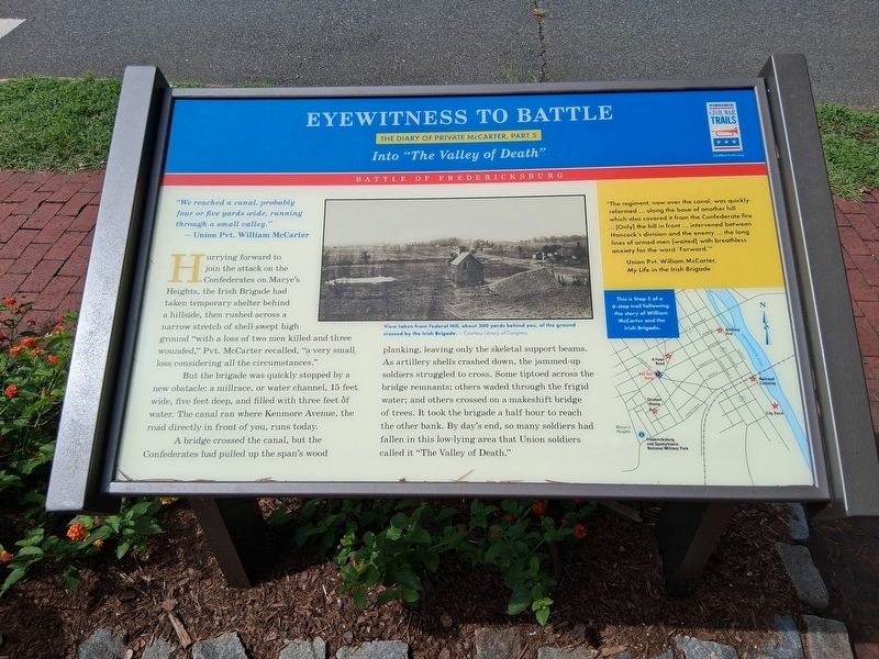 Eyewitness To Battle- The Diary of Private McCarter, Part 5 Marker. Click for full size. Eyewitness To Battle- The Diary of Private McCarter, Part 5 Marker image. Click for full size.