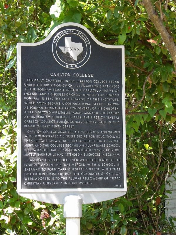 Carlton College Marker image. Click for full size.