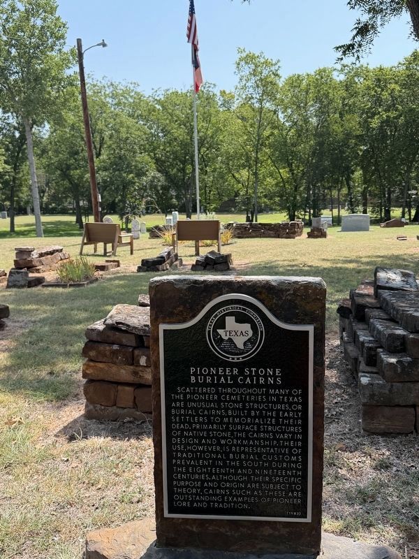 Pioneer Stone Burial Cairns Marker. Click for full size. Pioneer Stone Burial Cairns Marker image. Click for full size.