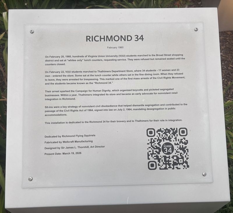 Richmond 34 Marker image. Click for full size.