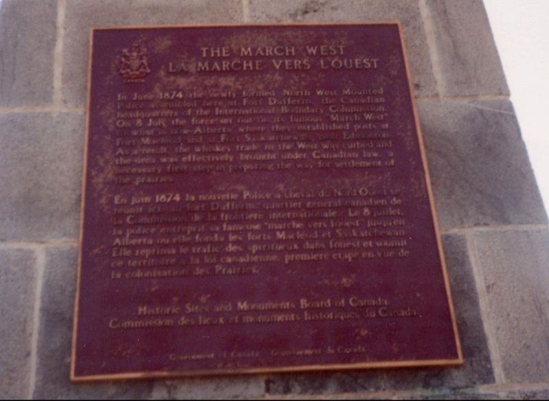 The March West/La Marche Vers L'ouest Marker. Click for full size. The March West/La Marche Vers L'ouest Marker image. Click for full size.
