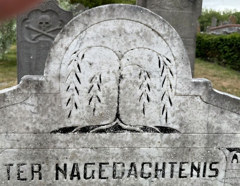 Gravestone symbol: weeping willow image. Click for full size.
