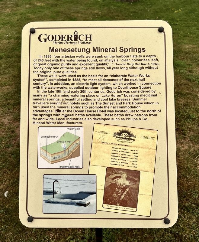 Menesetung Mineral Springs Marker image. Click for full size.