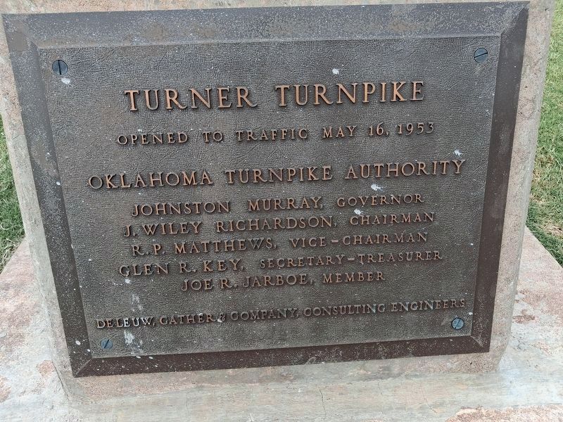 Turner Turnpike Marker. Click for full size. Turner Turnpike Marker image. Click for full size.
