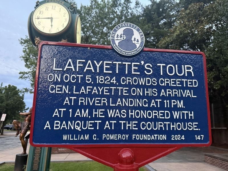 Lafayette's Tour Marker. Click for full size. Lafayette's Tour Marker image. Click for full size.