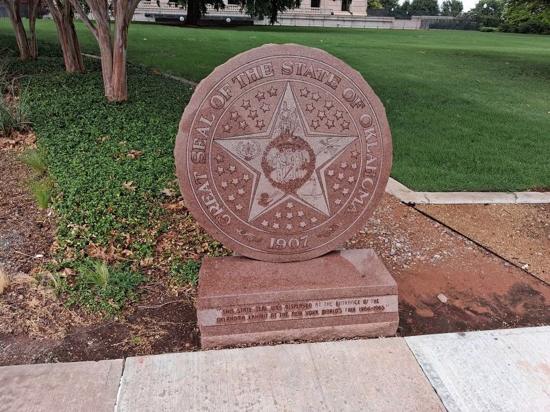 Oklahoma State Seal Marker. Click for full size. Oklahoma State Seal Marker image. Click for full size.