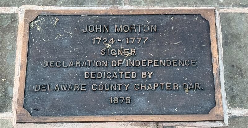 John Morton Marker. Click for full size. John Morton Marker image. Click for full size.