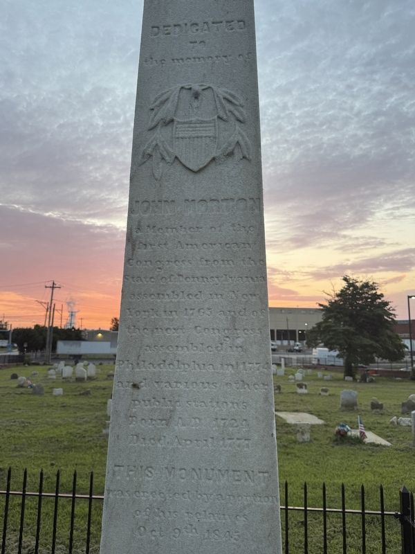 John Morton Marker. Click for full size. John Morton Marker image. Click for full size.