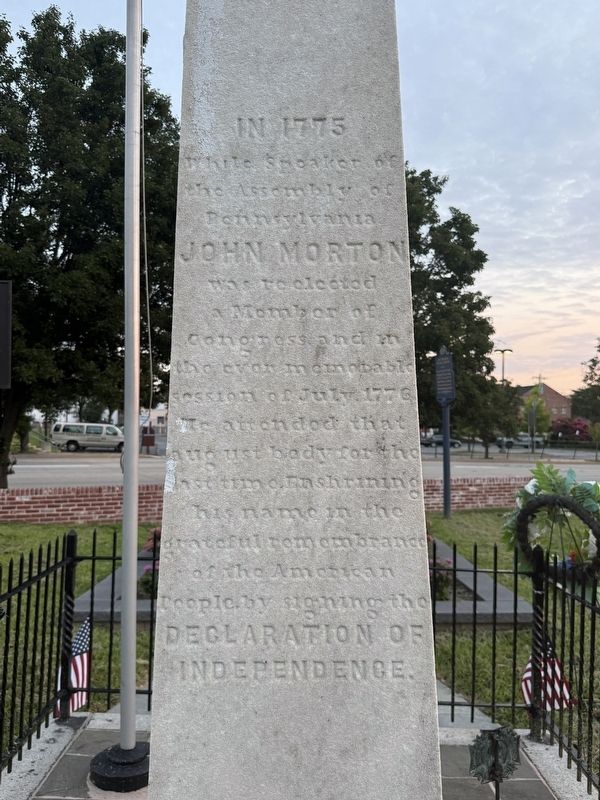 John Morton Marker. Click for full size. John Morton Marker image. Click for full size.