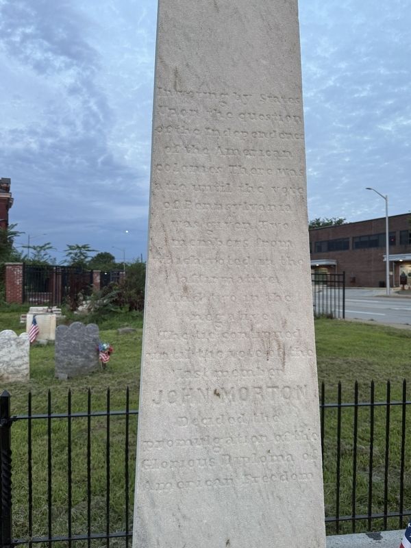 John Morton Marker. Click for full size. John Morton Marker image. Click for full size.