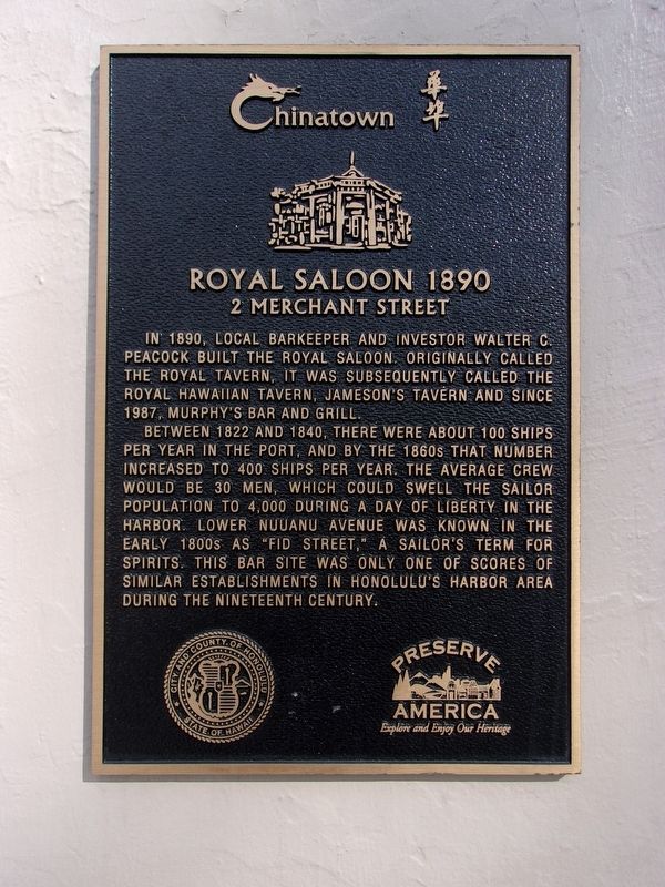 Royal Saloon 1890 Marker image. Click for full size.