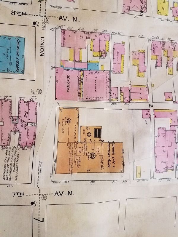 Sanborn Map of Seventh Avenue N. and Union Avenue in Nashville. Click for full size. Sanborn Map of Seventh Avenue N. and Union Avenue in Nashville image. Click for full size.